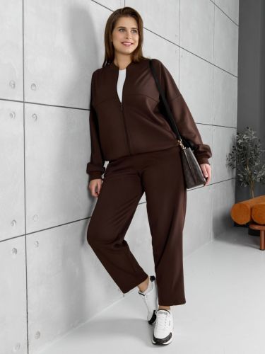 Изображение товара «Женские брюки из лининга «Авенсис-3 [коричневый]» арт 87697» из магазина «Ивановский-Текстиль.РФ»