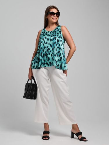Изображение товара «Женская блузка из искусственного шелка «(топ) найт-3 [зеленый]» арт 85000» из магазина «Ивановский-Текстиль.РФ»