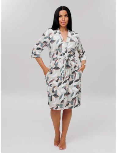 Изображение товара «Женский халат (на запах с поясом) из махры «Х-112 (М) (зеленый)» арт 86912» из магазина «Ивановский-Текстиль.РФ»