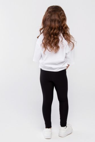 Изображение товара «Футболка для девочки из кулирки с лайкрой «Oversize-white» арт 73508» из магазина «Ивановский-Текстиль.РФ»