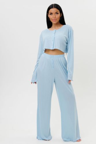 Изображение товара «Женская пижама (футболка+брюки) из компьютерки «2244/3» арт 88150» из магазина «Ивановский-Текстиль.РФ»