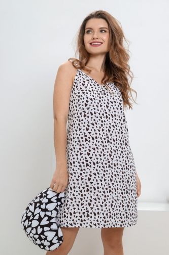 Изображение товара «Женская туника из штапеля «(сорочка) макао-1 [шоколадный]» арт 87396» из магазина «Ивановский-Текстиль.РФ»