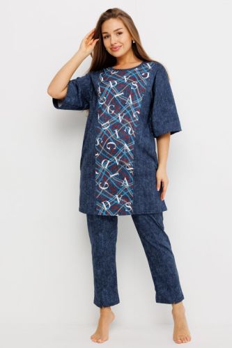 Изображение товара «Женский костюм (футболка+брюки) из кулирки «1910/1» арт 82721» из магазина «Ивановский-Текстиль.РФ»