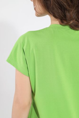 Изображение товара «Женская футболка из кулирки с лайкрой «Базис-6 [салатовый]» арт 83365» из магазина «Ивановский-Текстиль.РФ»