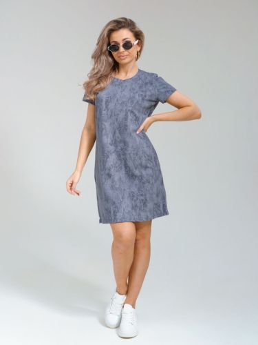 Изображение товара «Женское платье из кулирки «П-041 (серый)» арт 84010» из магазина «Ивановский-Текстиль.РФ»