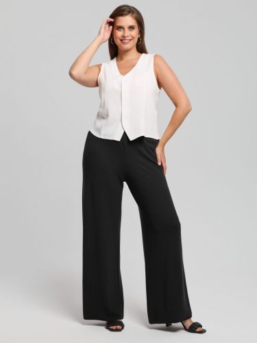 Изображение товара «Женские брюки из фактурного трикотажа «Дайна [черный]» арт 84995» из магазина «Ивановский-Текстиль.РФ»