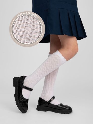 Изображение товара «Набор гольфов для девочки (3 пар) «С798 [белый]» арт 78082» из магазина «Ивановский-Текстиль.РФ»