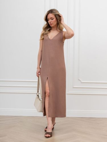 Изображение товара «Женское платье из плательной ткани «Сибелла-1 [коричневый]» арт 89246» из магазина «Ивановский-Текстиль.РФ»