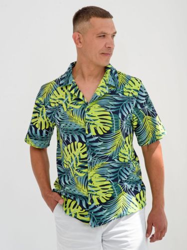 Изображение товара «Женская рубашка из кулирки «Багамы 2111-К (салатовый)» арт 83824» из магазина «Ивановский-Текстиль.РФ»