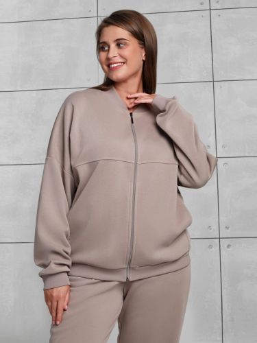 Изображение товара «Женский бомбер из лининга «Авенсис-1 [бежевый]» арт 87701» из магазина «Ивановский-Текстиль.РФ»