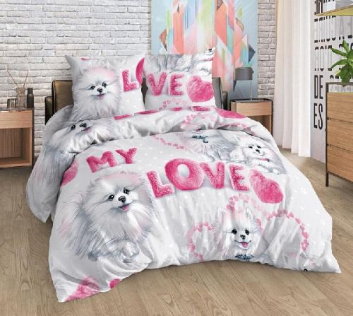 Изображение товара «Постельное бельё из бязи «Шпицы» арт 87845» из магазина «Ивановский-Текстиль.РФ»