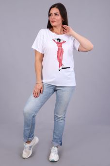 Изображение товара «Женская футболка из кулирки «24885» арт 53428» из магазина «Ивановский-Текстиль.РФ»