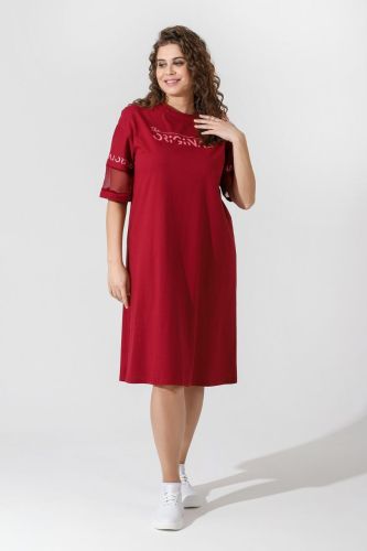 Изображение товара «Женская туника из кулирки «Медея [бордовый]» арт 73081» из магазина «Ивановский-Текстиль.РФ»