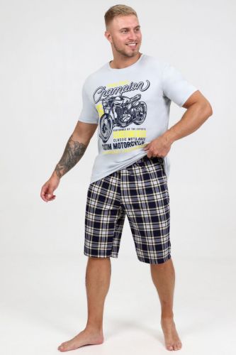 Изображение товара «Мужской костюм (футболка+шорты) из кулирки «5035кш-111» арт 80266» из магазина «Ивановский-Текстиль.РФ»