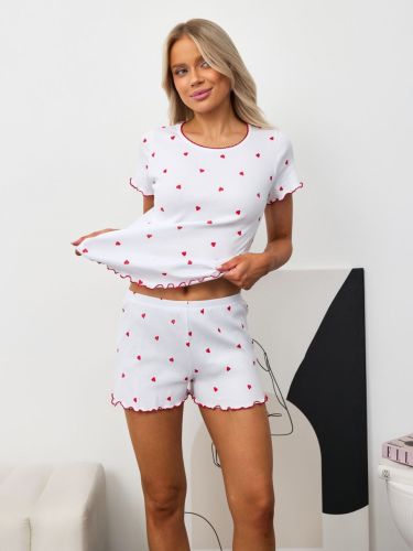 Изображение товара «Женская пижама (футболка+шорты) из кашкорсе «Лавли-4 [в одном цвете]» арт 88121» из магазина «Ивановский-Текстиль.РФ»