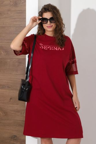 Изображение товара «Женская туника из кулирки «Медея [бордовый]» арт 73081» из магазина «Ивановский-Текстиль.РФ»