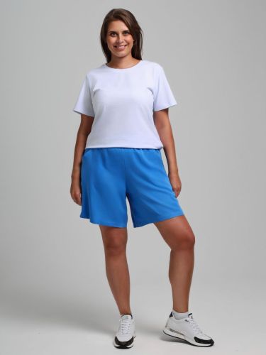 Изображение товара «Женские шорты из плательной ткани «Летний драйв-3 [голубой]» арт 85005» из магазина «Ивановский-Текстиль.РФ»