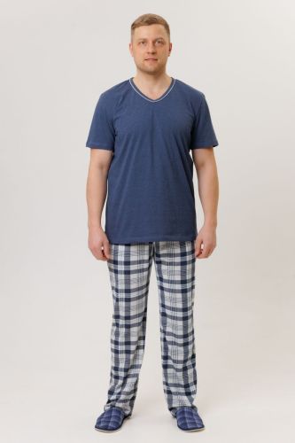 Изображение товара «Мужской костюм (футболка+брюки) из кулирки «1737/2» арт 89224» из магазина «Ивановский-Текстиль.РФ»