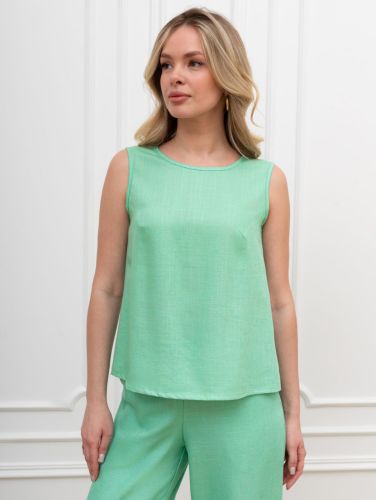 Изображение товара «Женская блузка из плательной ткани «(топ) сибелла-5 [зеленый]» арт 89248» из магазина «Ивановский-Текстиль.РФ»