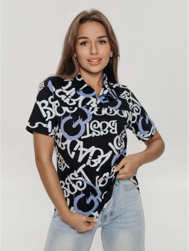 Изображение товара «Женская футболка из кулирки «Страсть [буквы сиреневые]» арт 88117» из магазина «Ивановский-Текстиль.РФ»