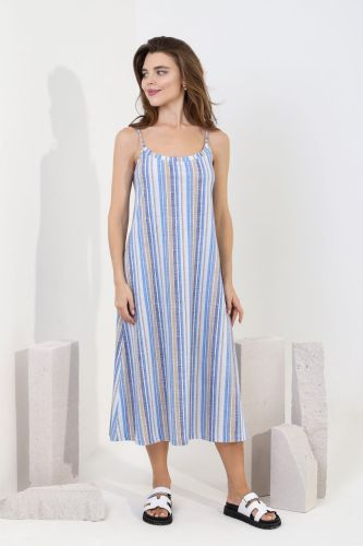 Изображение товара «Женский сарафан из кулирки пенье «Владислава-3 [голубой]» арт 83327» из магазина «Ивановский-Текстиль.РФ»