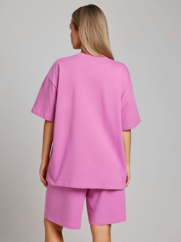 Изображение товара «Женский костюм (футболка+шорты) из кулирки «Азарт-3 [розовый]» арт 84988» из магазина «Ивановский-Текстиль.РФ»