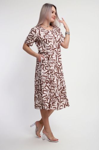 Изображение товара «Женское платье из кулирки «066» арт 87825» из магазина «Ивановский-Текстиль.РФ»