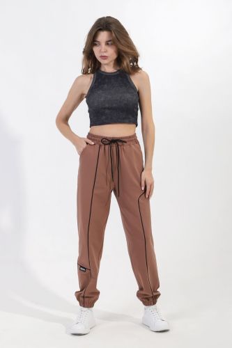 Изображение товара «Женские брюки из футера с лайкрой «Сияние стиля-1 [шоколадный]» арт 84241» из магазина «Ивановский-Текстиль.РФ»