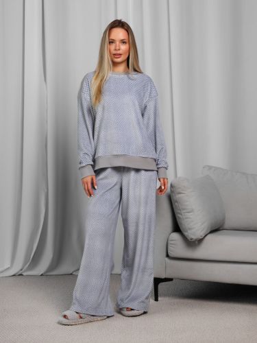 Изображение товара «Женский костюм (джемпер+брюки) из экстра софта «Диор [серый]» арт 77235» из магазина «Ивановский-Текстиль.РФ»