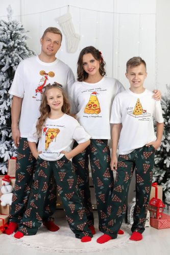 Изображение товара «Костюм для девочки (с брюками) из кулирки «Пиццайоло-1 [молочный]» арт 77021» из магазина «Ивановский-Текстиль.РФ»