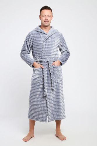 Изображение товара «Мужской халат (на запах с поясом) из велсофта «5729» арт 77869» из магазина «Ивановский-Текстиль.РФ»