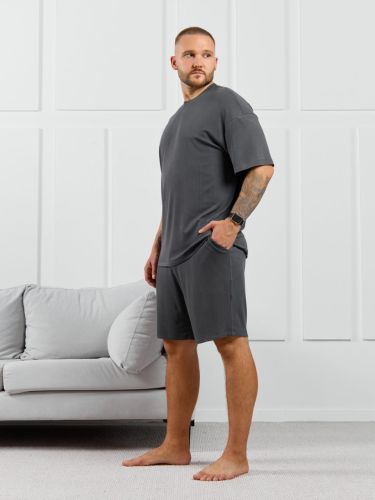 Изображение товара «Мужские шорты из фактурного трикотажа «Алессандро-4 [графитовый]» арт 87089» из магазина «Ивановский-Текстиль.РФ»