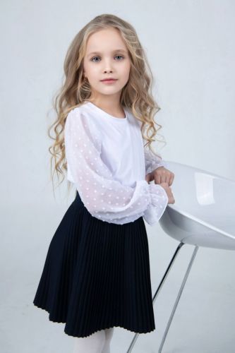 Изображение товара «Блузка для девочки из кулирки с лайкрой «София» арт 73492» из магазина «Ивановский-Текстиль.РФ»