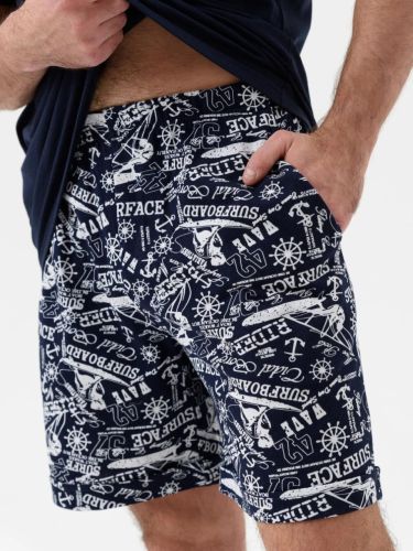 Изображение товара «Мужские шорты из кулирки «Отдых 2204-к (синий)» арт 86459» из магазина «Ивановский-Текстиль.РФ»