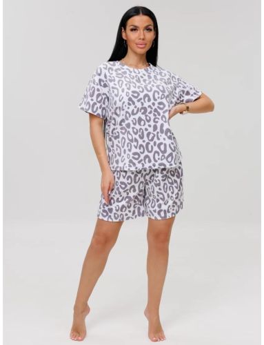 Изображение товара «Женский костюм (футболка+шорты) из махры «К- 203 (М) (сиреневый)» арт 86944» из магазина «Ивановский-Текстиль.РФ»