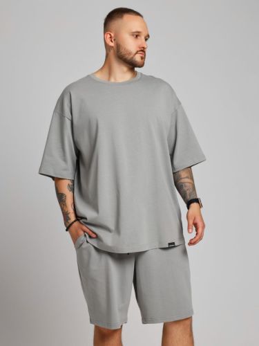 Изображение товара «Мужской костюм (футболка+шорты) из кулирки «Азарт-4 [серый]» арт 84990» из магазина «Ивановский-Текстиль.РФ»