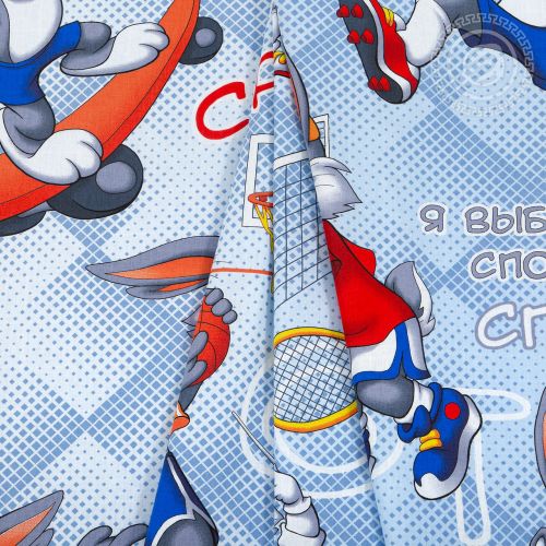 Изображение товара «Постельное бельё из поплина «Весёлые старты» арт 60021» из магазина «Ивановский-Текстиль.РФ»