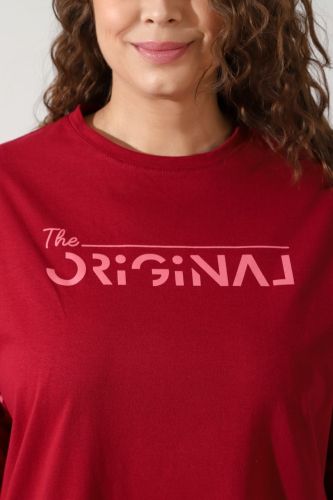 Изображение товара «Женская туника из кулирки «Медея [бордовый]» арт 73081» из магазина «Ивановский-Текстиль.РФ»