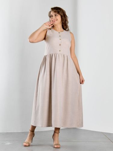 Изображение товара «Женское платье из плательной ткани «Женский каприз-1 [бежевый]» арт 88869» из магазина «Ивановский-Текстиль.РФ»