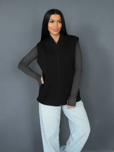 Изображение товара «Женский жилет из футера с мехом «2247/4» арт 86867» из магазина «Ивановский-Текстиль.РФ»