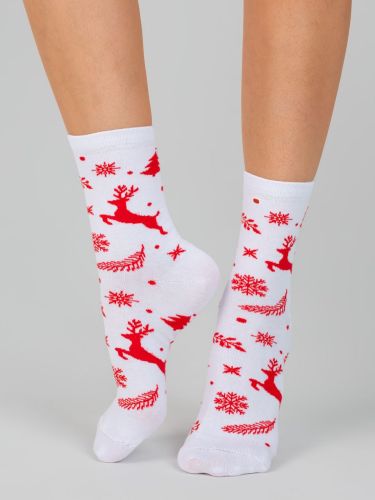 Изображение товара «Набор женских носков (5 пар) «С1212 [белый]» арт 74692» из магазина «Ивановский-Текстиль.РФ»