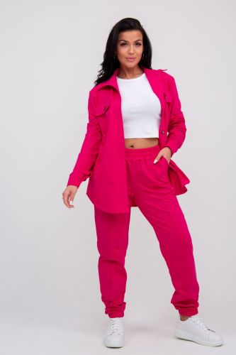 Изображение товара «Женский костюм (рубашка+брюки) из футера 3х нитка с лайкрой «1615/3» арт 82801» из магазина «Ивановский-Текстиль.РФ»