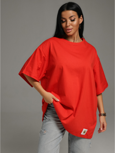 Изображение товара «Женская футболка из кулирки «Анита-2 [алый]» арт 83280» из магазина «Ивановский-Текстиль.РФ»