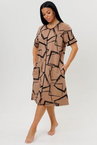 Изображение товара «Женский халат (на молнии) из кулирки «2181» арт 85239» из магазина «Ивановский-Текстиль.РФ»