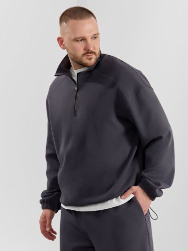 Изображение товара «Мужская толстовка из интерлока-пике «Интер-1 [графитовый]» арт 89468» из магазина «Ивановский-Текстиль.РФ»