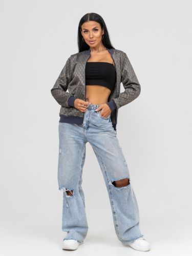 Изображение товара «Женская толстовка из жаккарда «Тж-13 (графит)» арт 81878» из магазина «Ивановский-Текстиль.РФ»