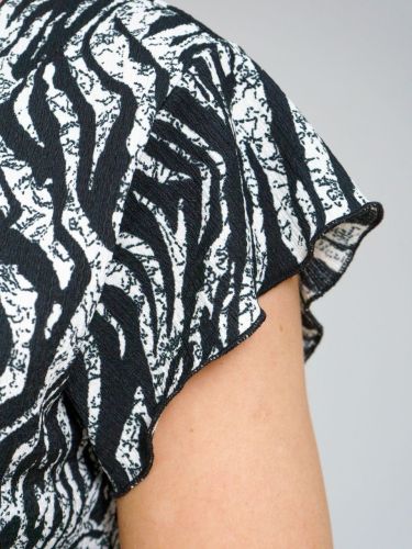 Изображение товара «Женская блузка из жатки «Бж-08 (черный)» арт 84011» из магазина «Ивановский-Текстиль.РФ»