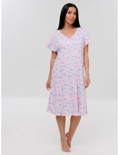 Изображение товара «Женская сорочка из кулирки «Сор- 73 (К) (розовый)» арт 87015» из магазина «Ивановский-Текстиль.РФ»