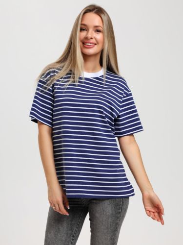 Изображение товара «Женская футболка из кулирки с лайкрой «Брина-2 [синий]» арт 88880» из магазина «Ивановский-Текстиль.РФ»